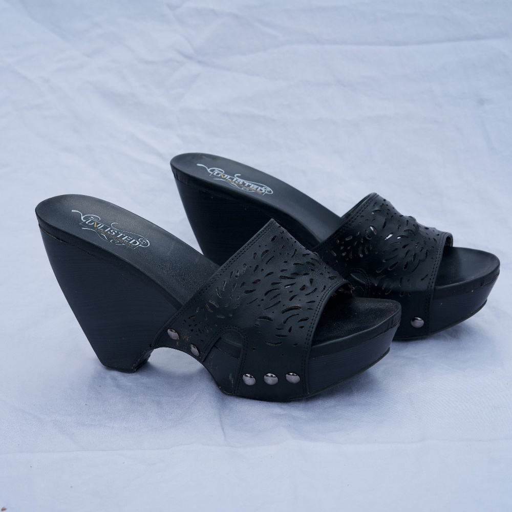Unlisted Dot Com Platform Sandal In Black - image 1